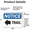 Signmission Trail (Left Arrow) Sign With Symbol, 10 in W x Rectangle, Vinyl Decal OS-2PACK-NS-D-710-L-18710 - alternate 5